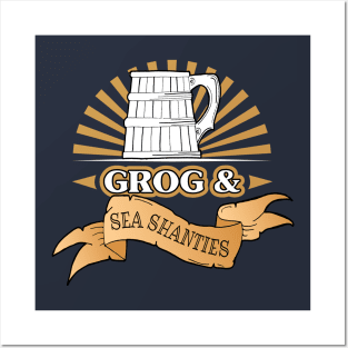 Sea Shanty Singer Rum Grog Tankard Posters and Art